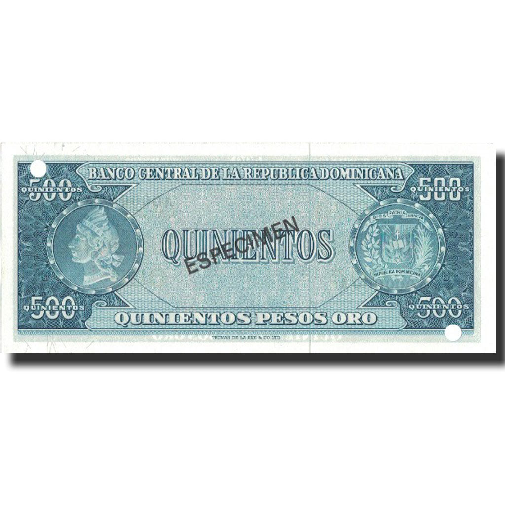 Banknote, Dominican Republic, 500 Pesos Oro, 1975, 1975, Specimen, KM:114s