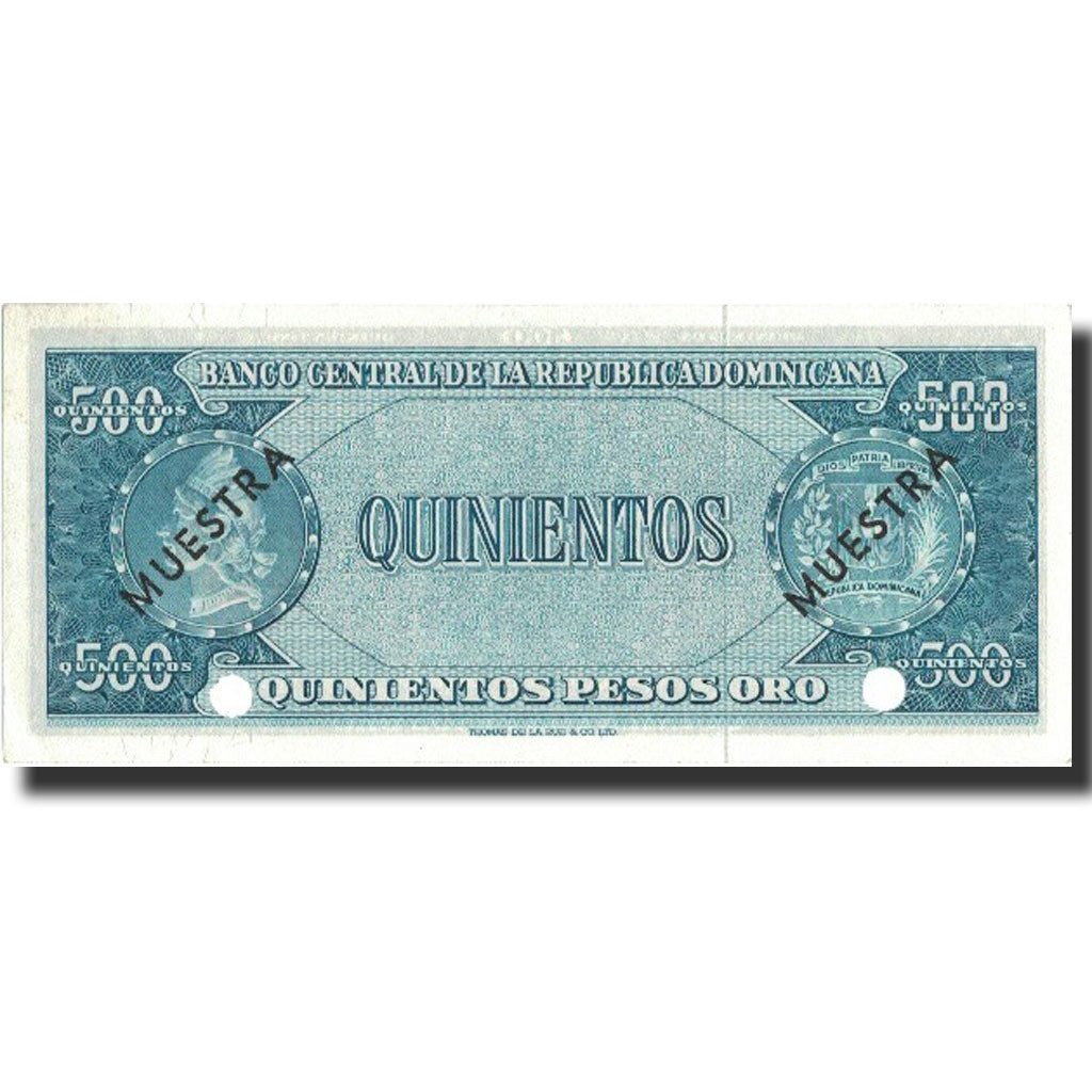 Banknote, Dominican Republic, 500 Pesos Oro, undated (1964-74), Specimen