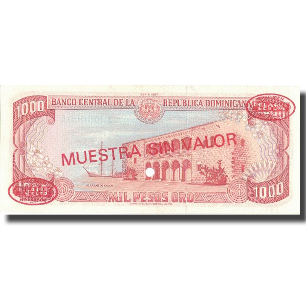 Geldschein, Dominican Republic, 1000 Pesos Oro, 1987, 1987, KM:124s2, UNZ