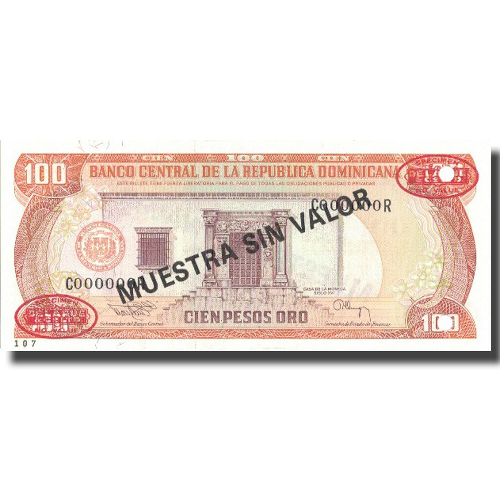 Billete, 1000 Pesos Oro, 1994, República Dominicana, 1994, Specimen, KM:138s3
