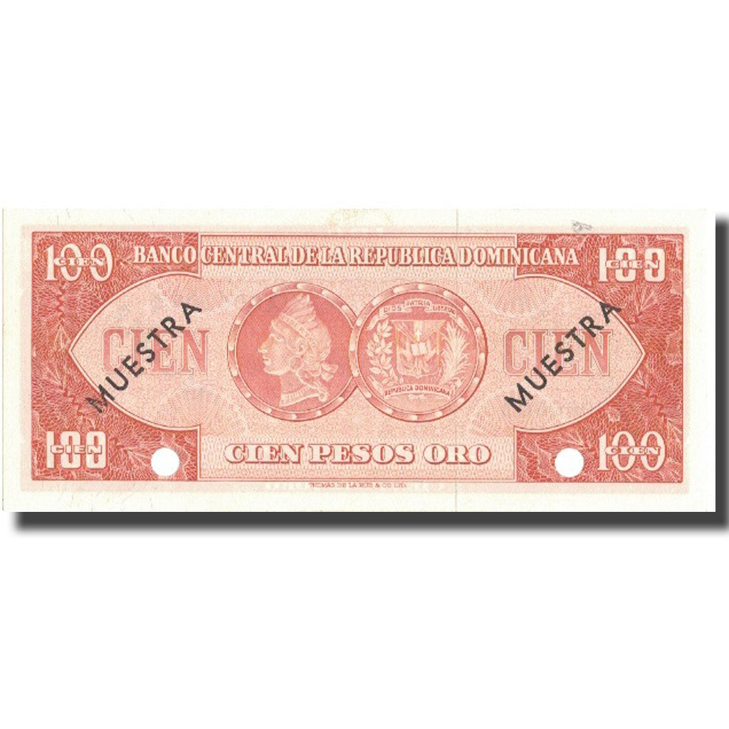 Billete, 100 Pesos Oro, undated (1964-74), República Dominicana, Specimen