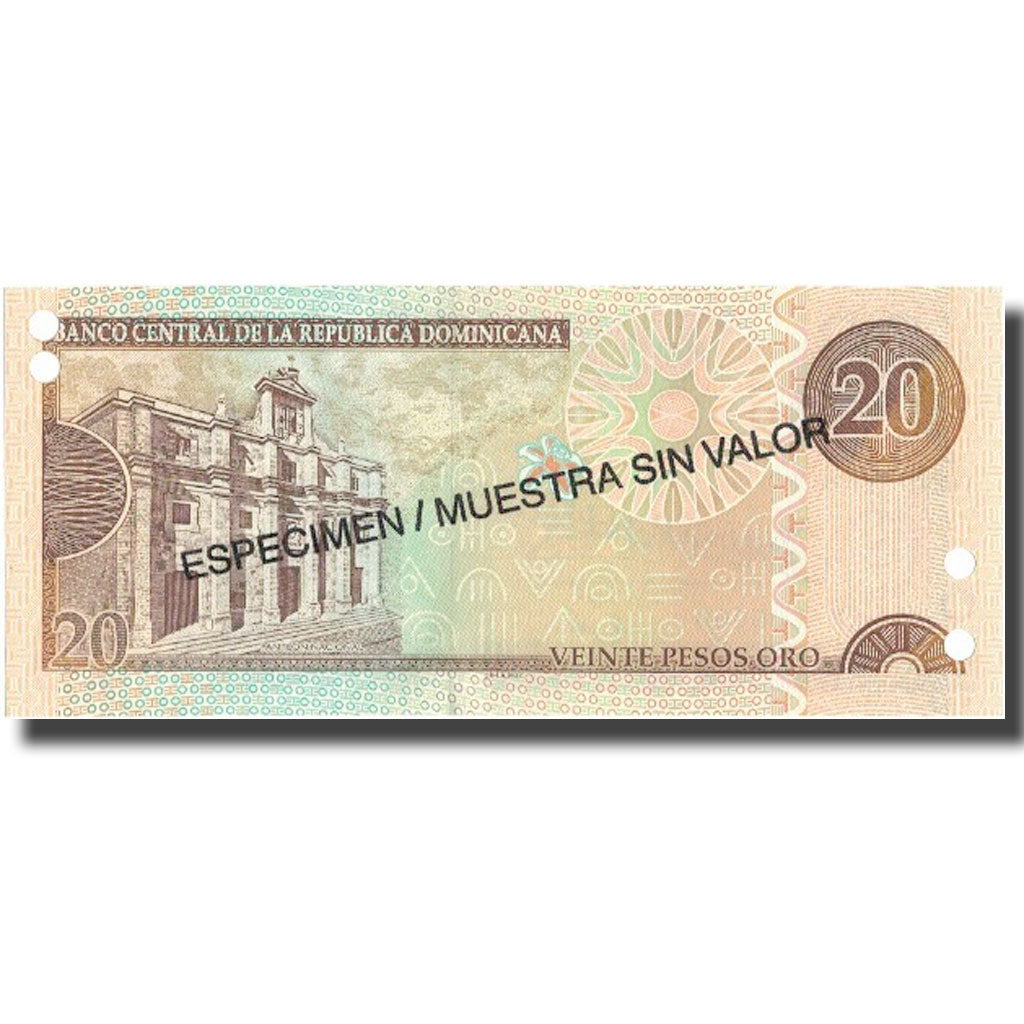 Banknote, Dominican Republic, 20 Pesos Oro, 2004, 2004, Specimen, KM:169s4