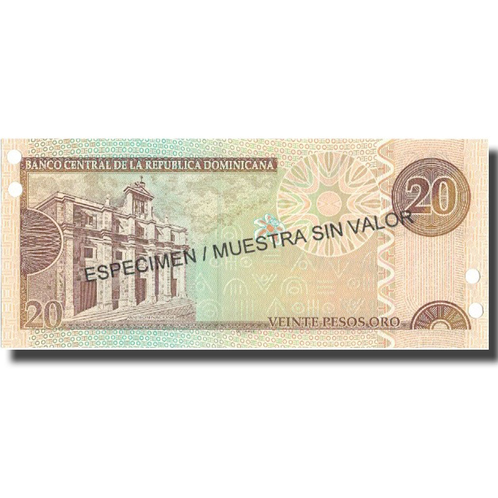 Banknote, Dominican Republic, 20 Pesos Oro, 2003, 2003, Specimen, KM:169s3