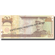 Banknote, Dominican Republic, 20 Pesos Oro, 2001, 2001, Specimen, KM:169s1