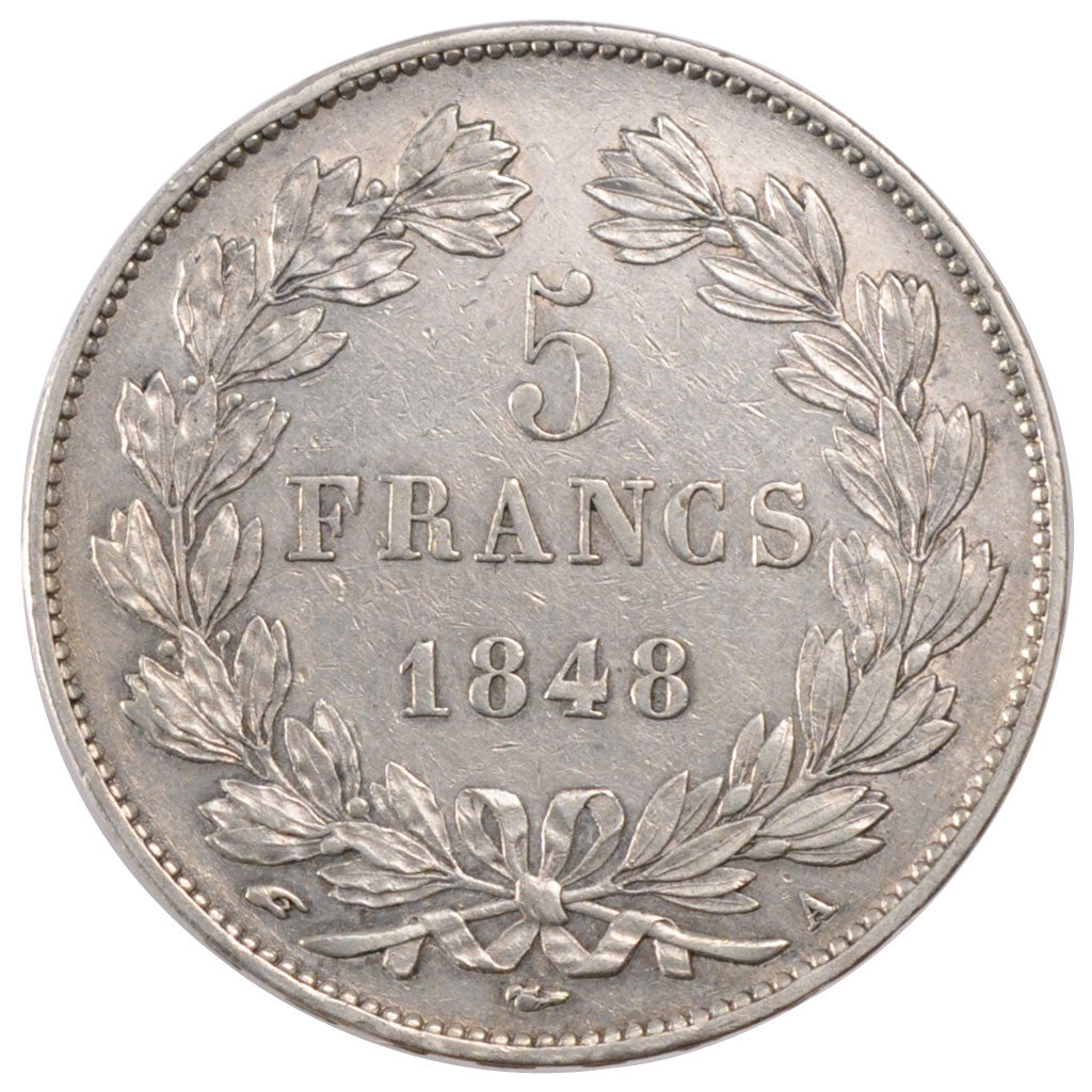 Monnaie, France, Louis-Philippe, 5 Francs, 1848, Paris, TTB+, Argent, KM:749.1