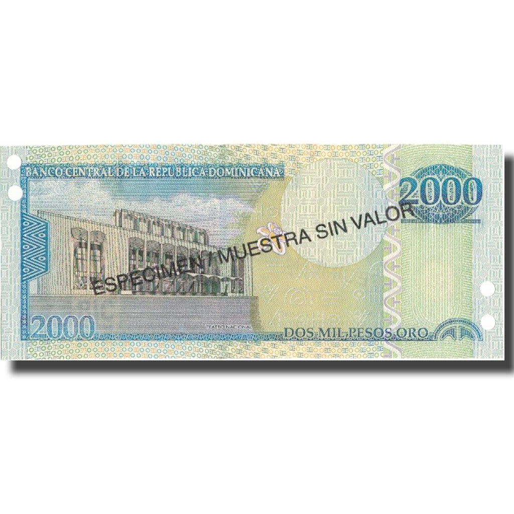 Billete, 2000 Pesos Oro, 2003, República Dominicana, 2003, KM:174s2, UNC