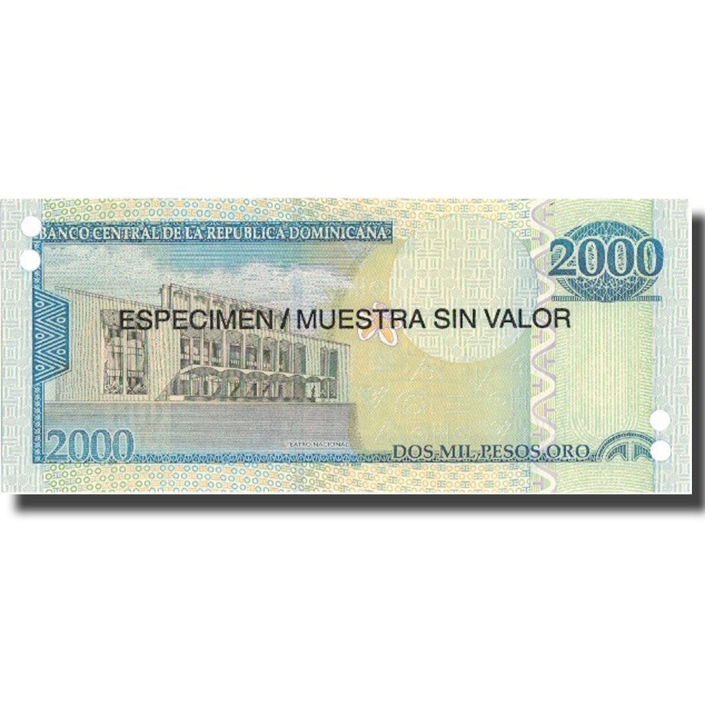 Billete, 2000 Pesos Oro, 2006, República Dominicana, 2006, Specimen, KM:181s1