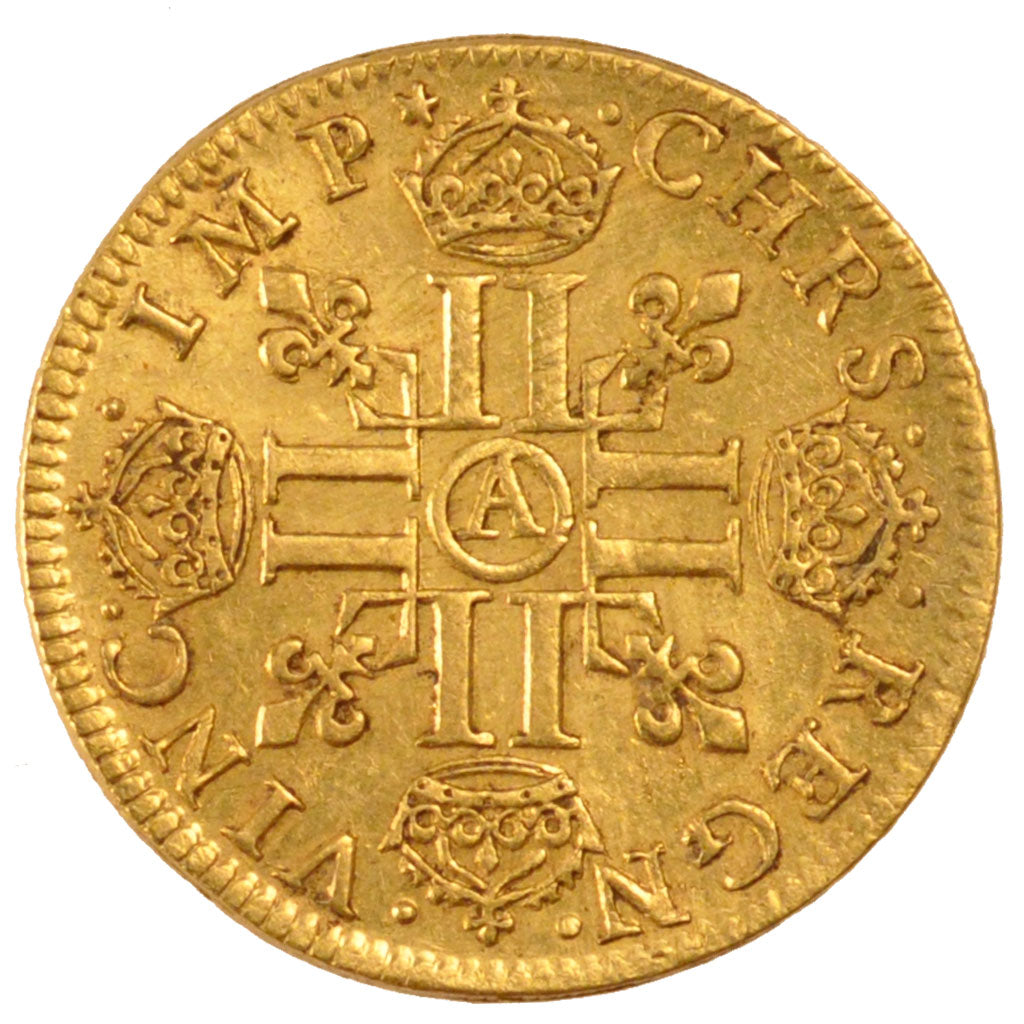 FRANCE, Louis d'or, Louis D'or, 1641, Paris, KM #104, AU(55-58), Gold, Gadoury..