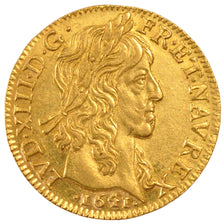FRANCE, Louis d'or, Louis D'or, 1641, Paris, KM #104, AU(55-58), Gold, 6.77