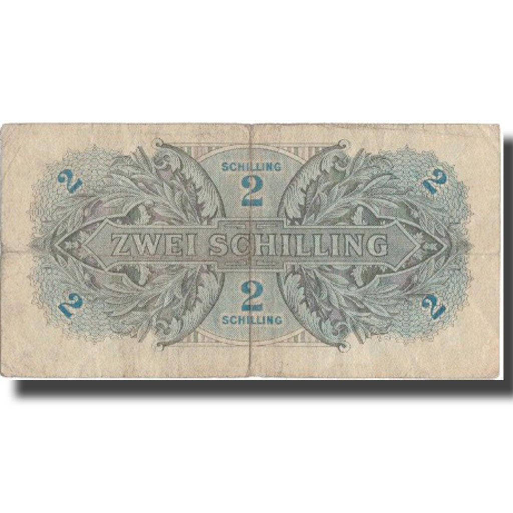 Banconote, Austria, 2 Schilling, 1944, 1944, KM:104b, MB+