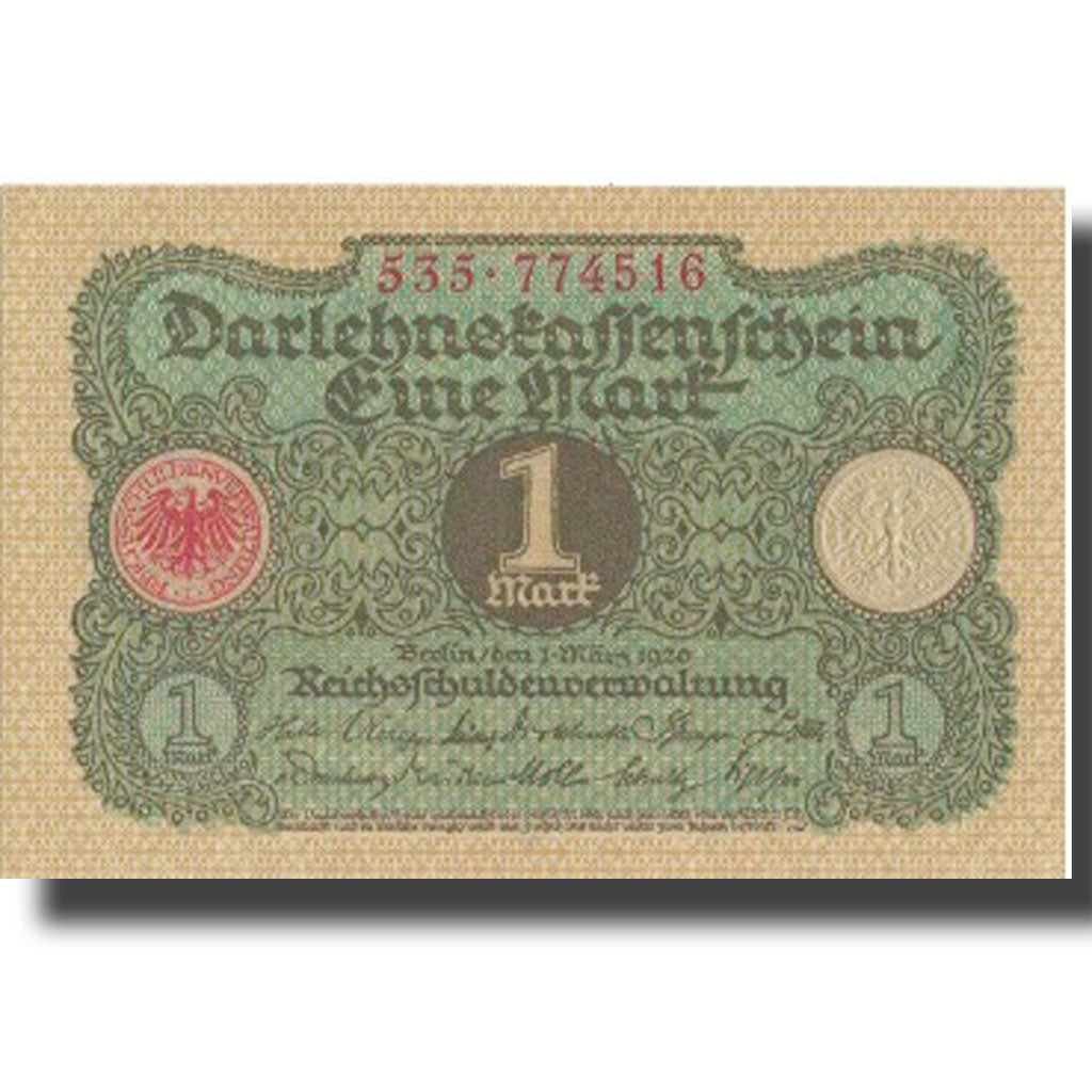 Geldschein, Deutschland, 1 Mark, 1920, 1920-03-01, KM:58, UNZ-