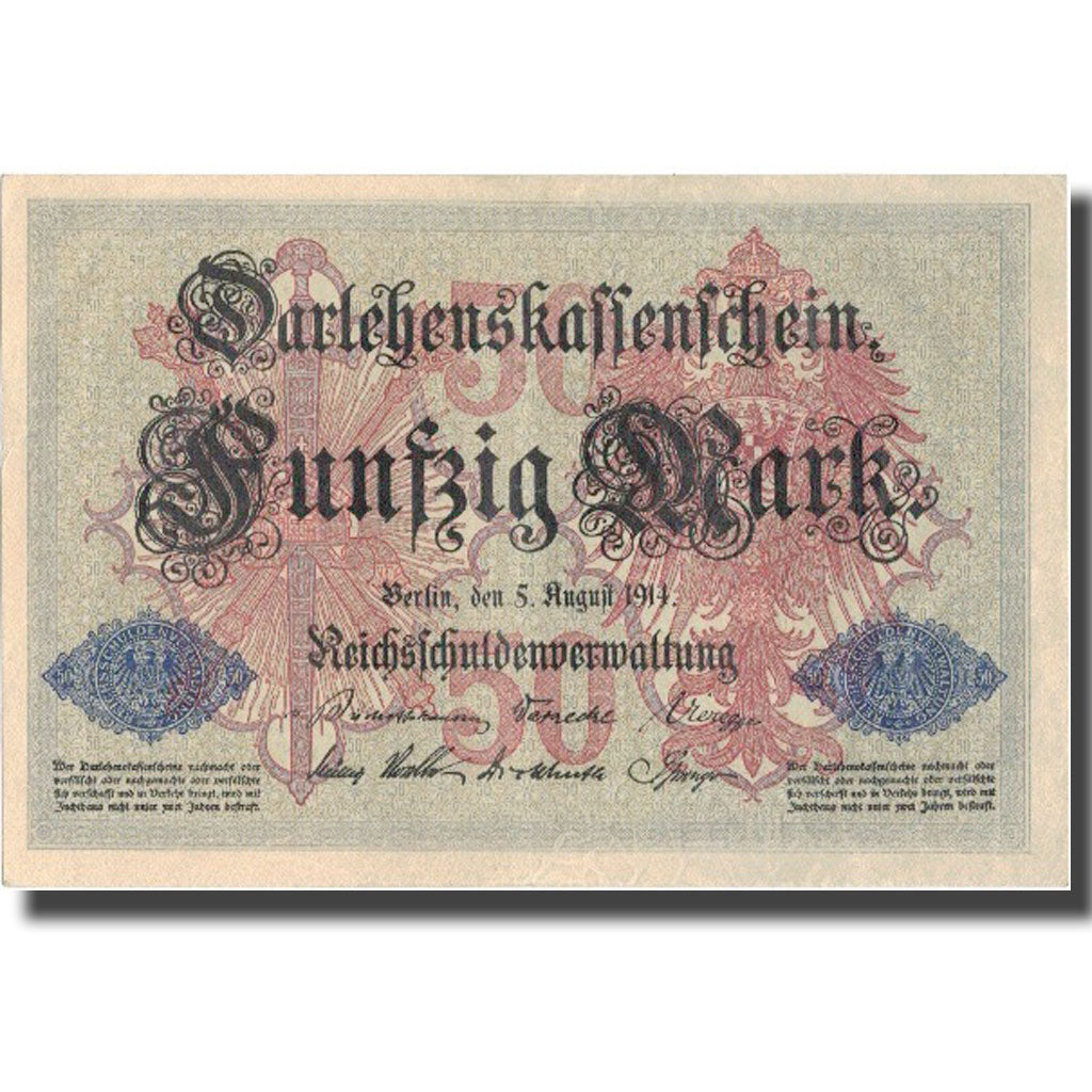 Biljet, Duitsland, 50 Mark, 1914, 1914-08-05, KM:49a, SUP+