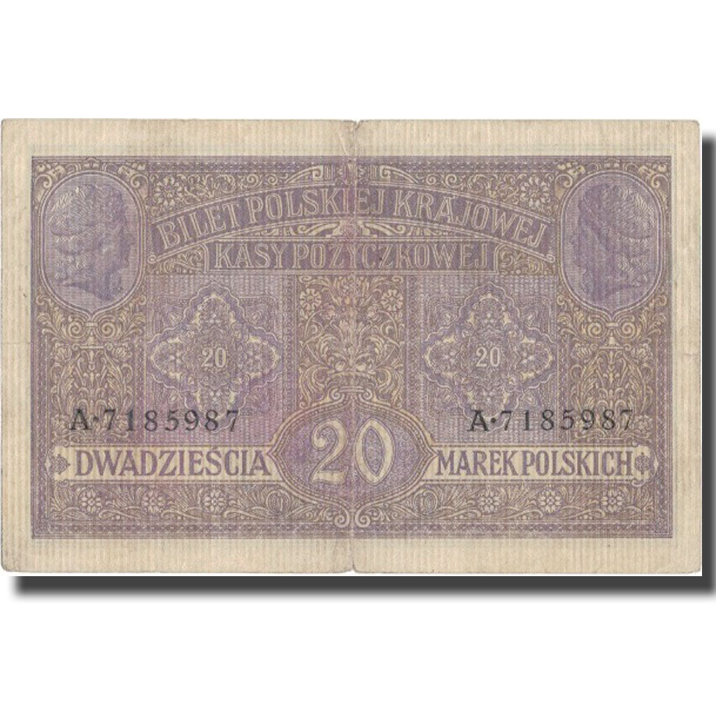 Banknote, Poland, 20 Marek, 1917, 1917, KM:14, EF(40-45)