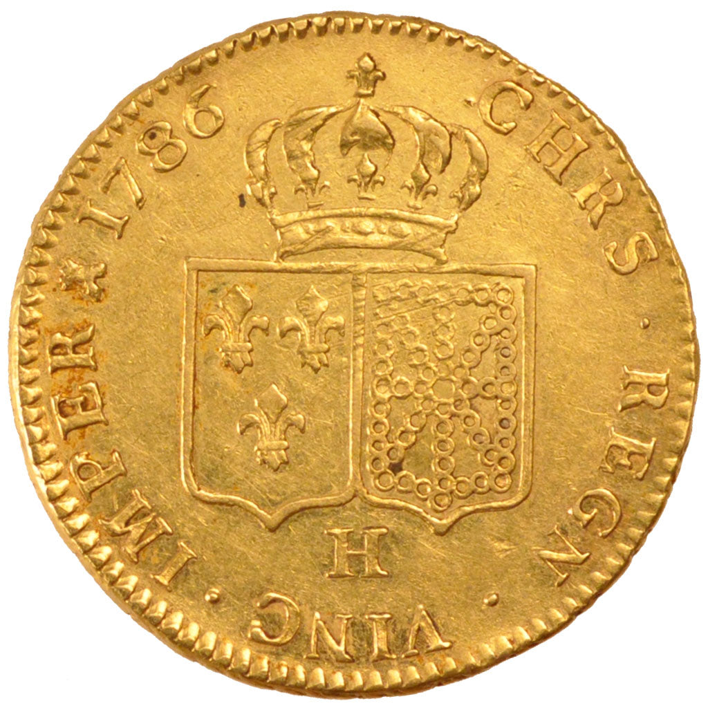 FRANCE, Double louis d'or à la tête nue, 2 Louis D'or, 1786, La Rochelle, KM #59