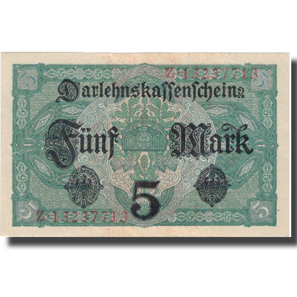 Geldschein, Deutschland, 5 Mark, 1917, 1917, KM:56b, UNZ-
