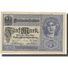 Billet, Allemagne, 5 Mark, 1917, 1917, KM:56b, SPL+