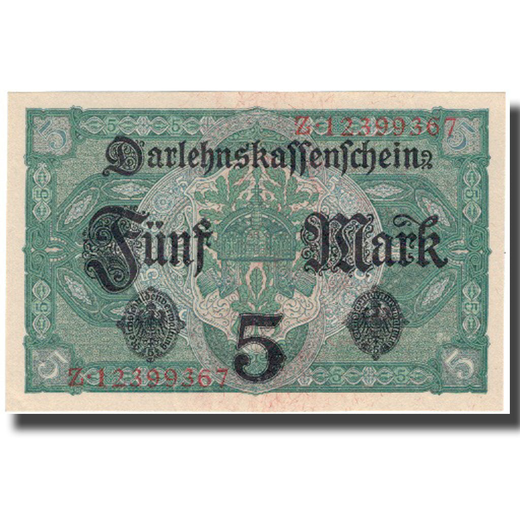 Billet, Allemagne, 5 Mark, 1917, 1917, KM:56b, SPL+