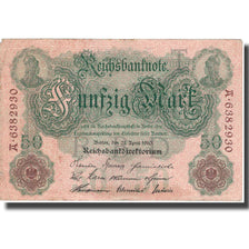Banconote, Germania, 50 Mark, 1910, 1910, KM:41, MB+