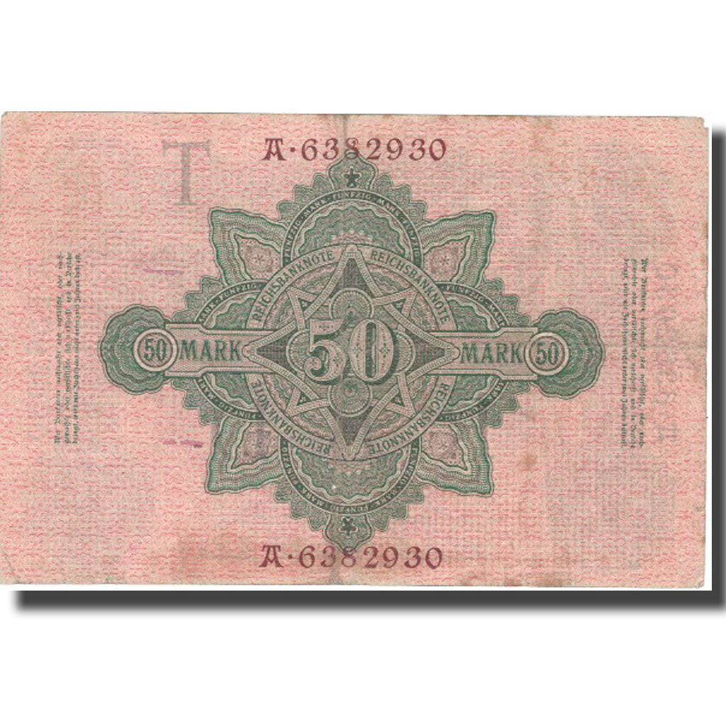 Banconote, Germania, 50 Mark, 1910, 1910, KM:41, MB+