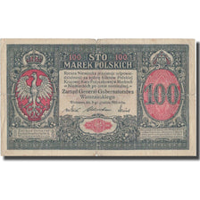 Geldschein, Polen, 100 Marek, 1916, 1916, KM:6b, S+