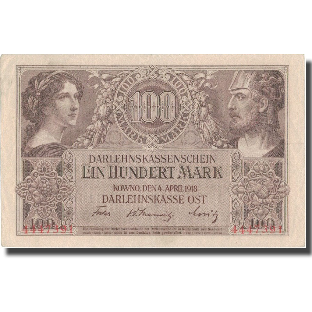 Banknote, Germany, 100 Mark, 1918, 1918-04-04, KM:R133, AU(55-58)