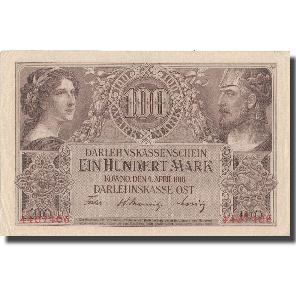 Banknote, Germany, 100 Mark, 1918, 1918-04-04, KM:R133, AU(55-58)