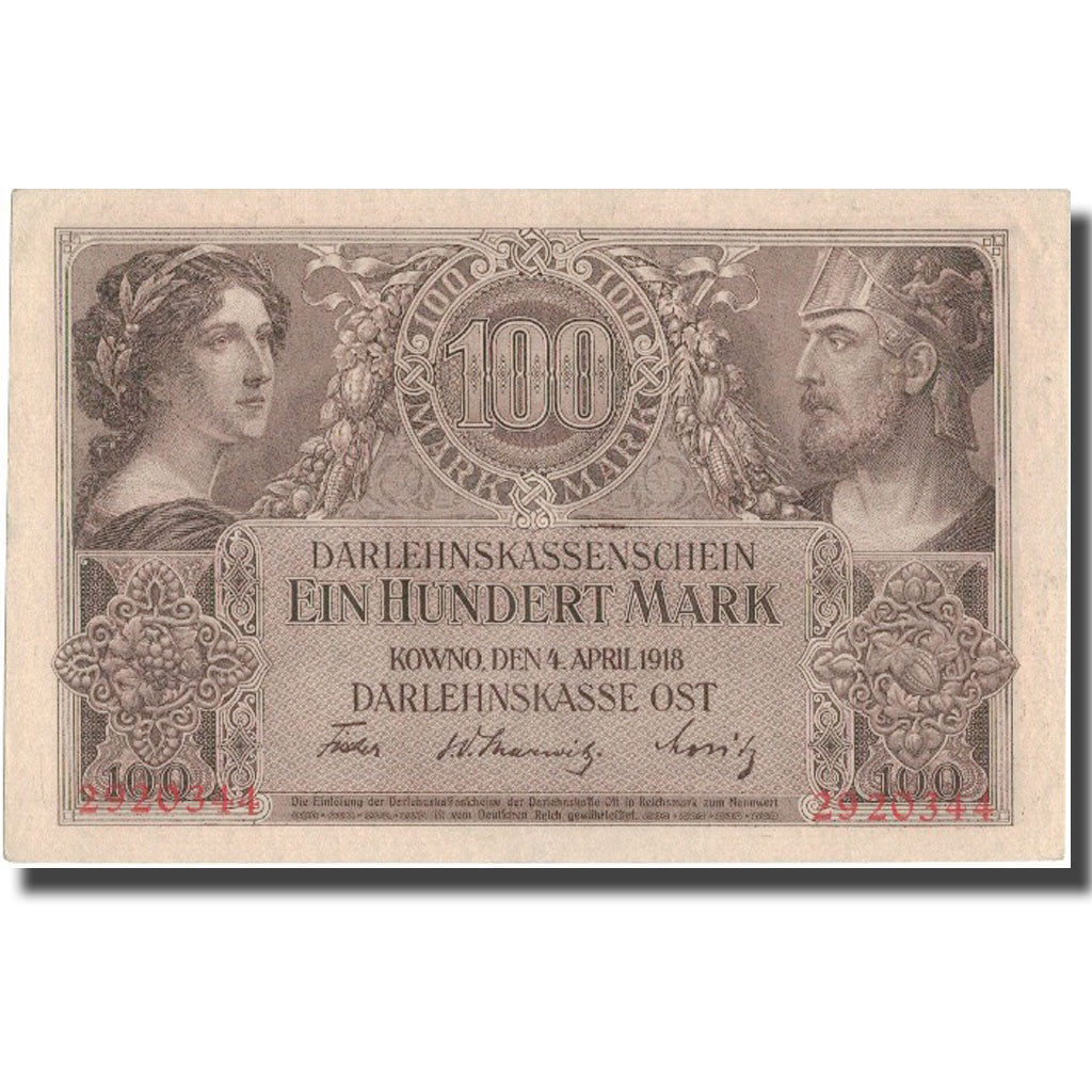 Banknote, Germany, 100 Mark, 1918, 1918-04-04, KM:R133, AU(55-58)