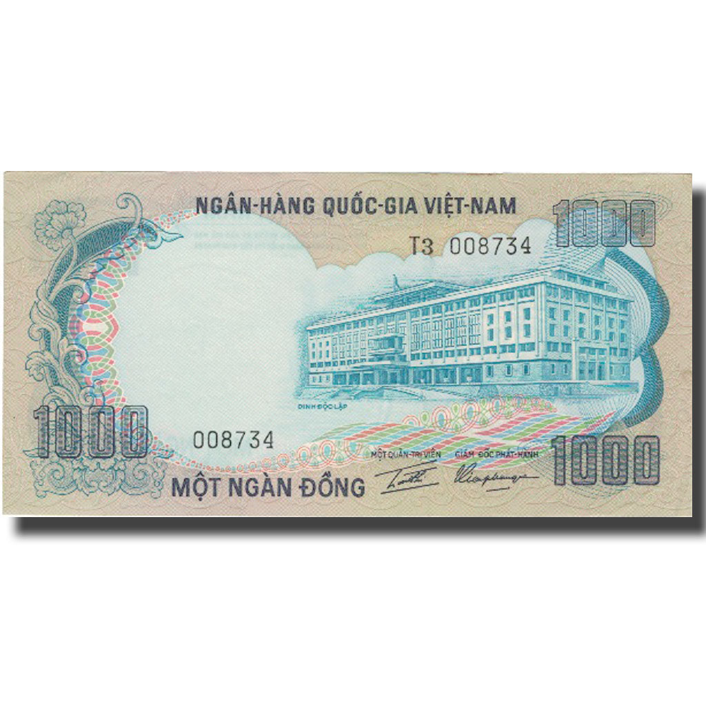 Billet, South Viet Nam, 1000 D<ox>ng, 1972, 1972, KM:34a, SPL