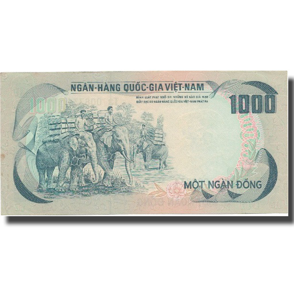 Billet, South Viet Nam, 1000 D<ox>ng, 1972, 1972, KM:34a, SPL