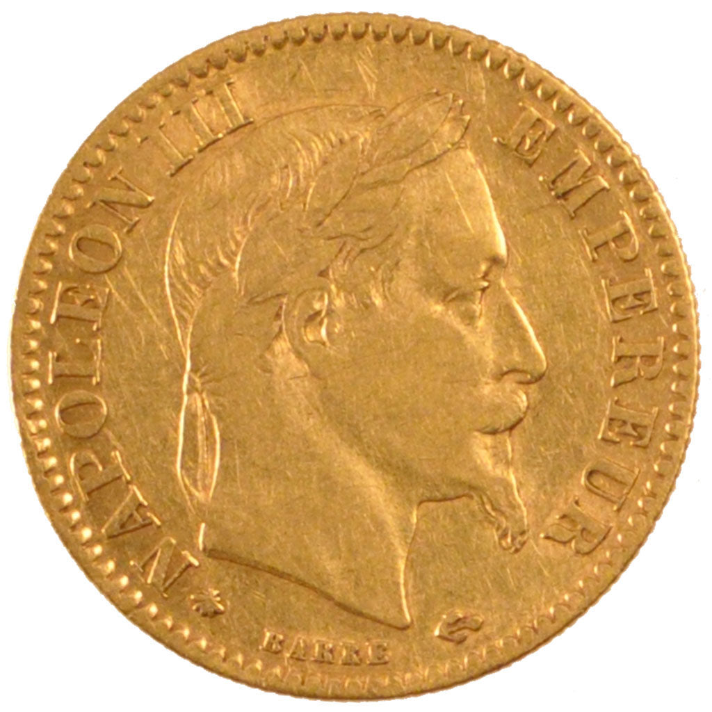 FRANCE, Napoléon III, 10 Francs, 1863, Paris, KM #800.1, EF(40-45), Gold, Gadour