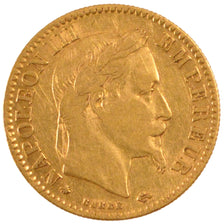 FRANCE, Napoléon III, 10 Francs, 1863, Paris, KM #800.1, EF(40-45), Gold, Gadour