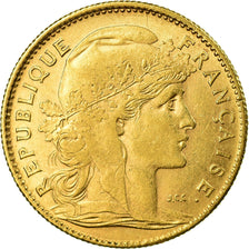 Coin, France, Marianne, 10 Francs, 1909, Paris, AU(50-53), Gold, KM:846