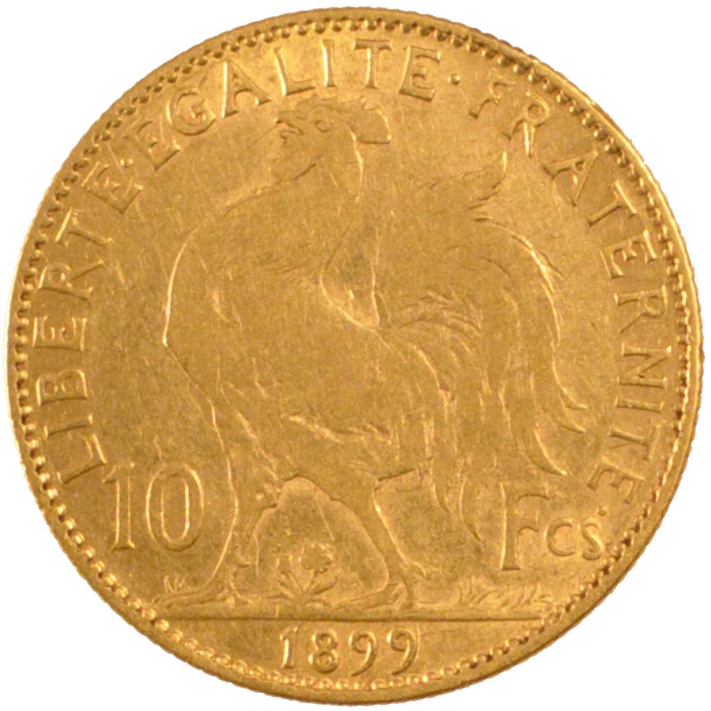FRANCE, 10 Francs, 1899, EF(40-45), Gold, Gadoury #1017, 3.19