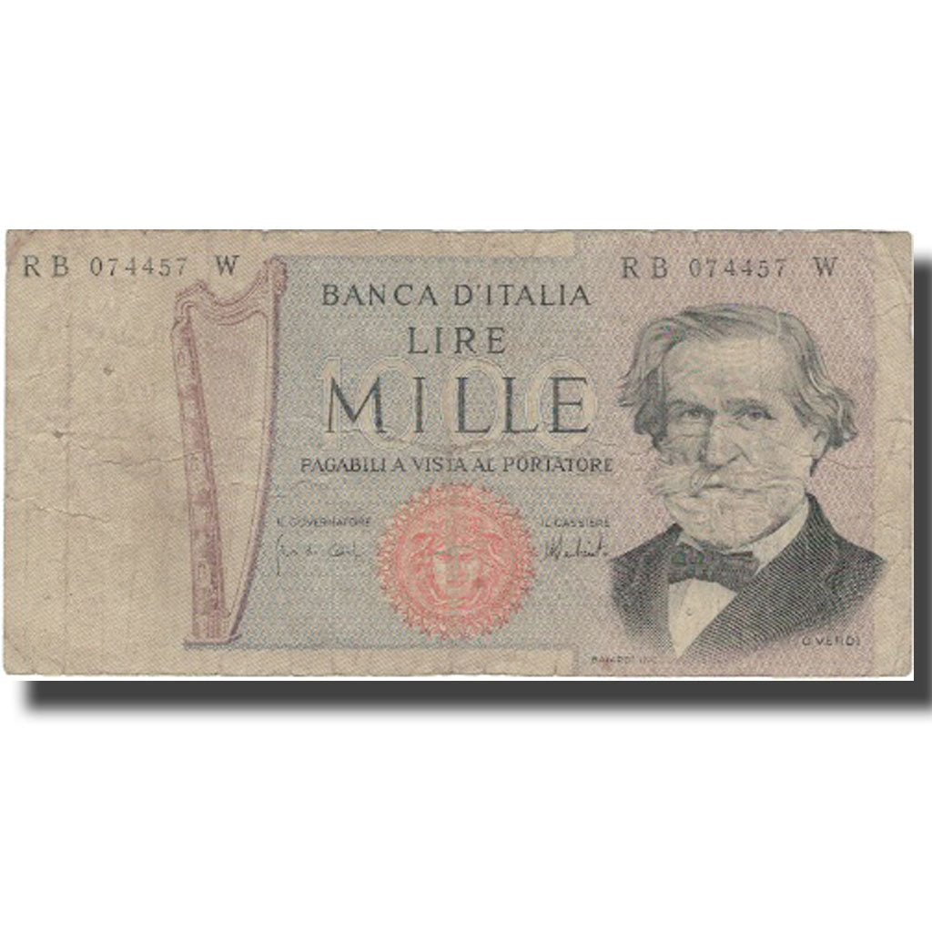 Biljet, Italië, 1000 Lire, 1973, 1973, KM:101a, TB+
