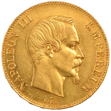 FRANCE, Napoléon III, 100 Francs, 1858, Paris, KM #786.1, AU(50-53), Gold, G...