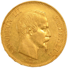 FRANCE, Napoléon III, 100 Francs, 1856, Paris, KM #786.1, AU(50-53), Gold, G...