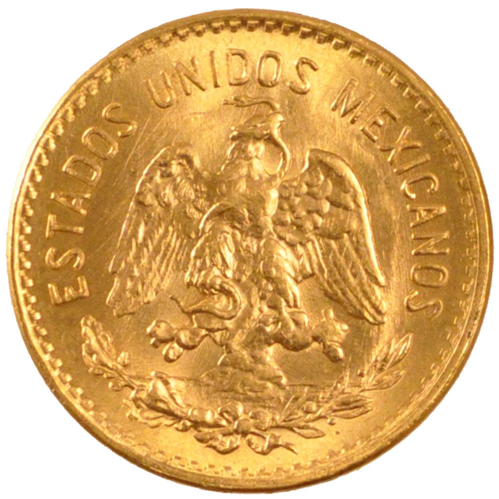 MEXICO, 5 Pesos, 1955, Mexico City, KM #464, AU(55-58), Gold, 19, 4.17