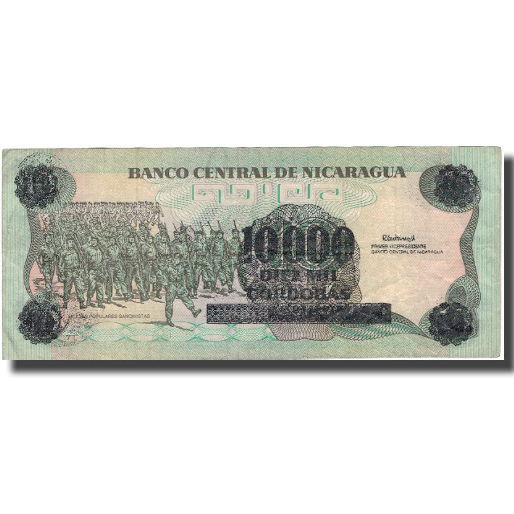 Banconote, Nicaragua, 10,000 Córdobas on 10 Córdobas, KM:158, BB