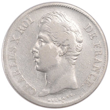 FRANCE, Charles X, 5 Francs, 1828, Toulouse, KM #728.9, VF(20-25), Silver,...