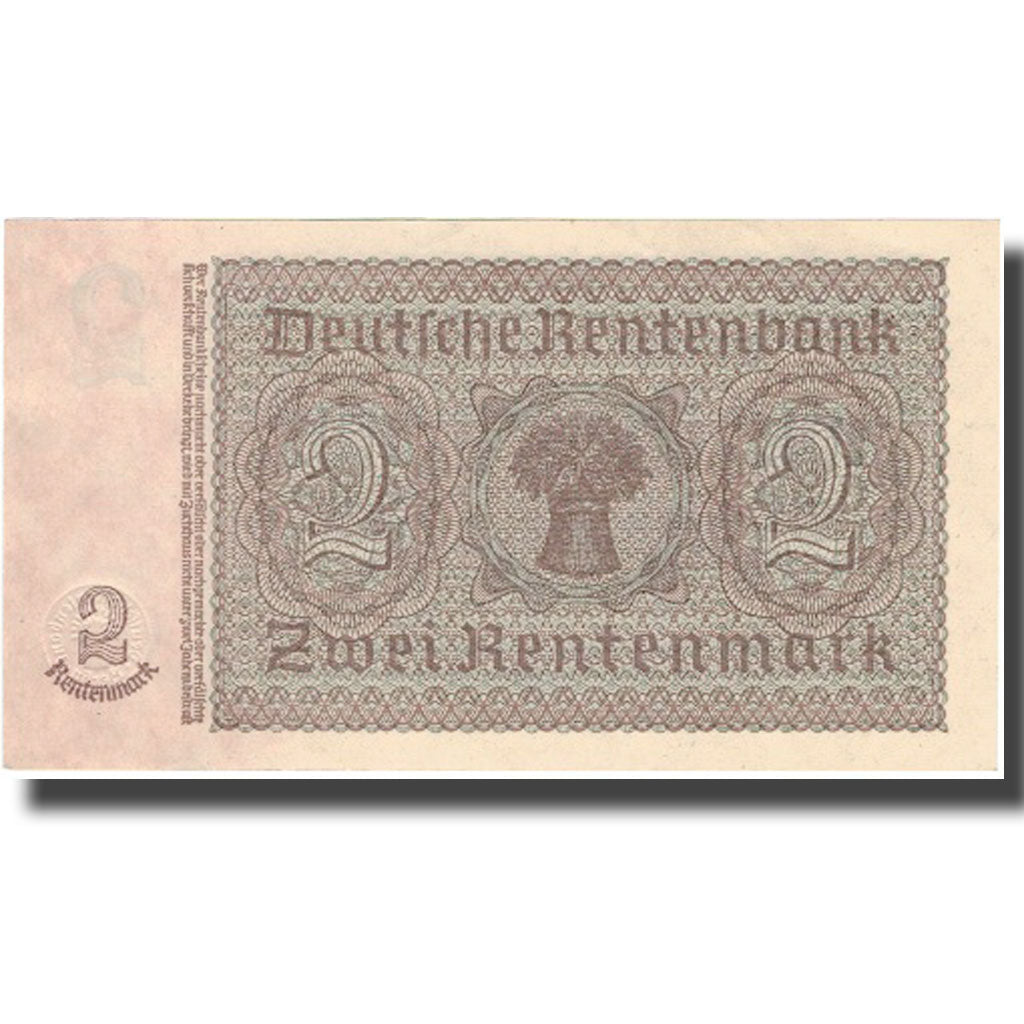 Banknote, Germany, 2 Rentenmark, 1937, 1937, KM:174b, UNC(65-70)