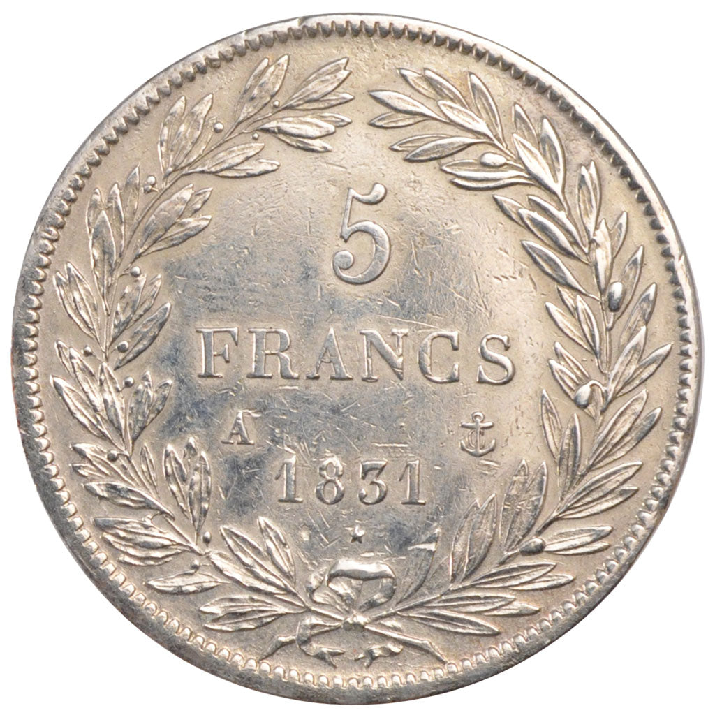 Louis Philippe I, 5 Francs tête nue