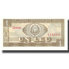 Banknote, Romania, 1 Leu, 1966, 1966, KM:91a, UNC(65-70)