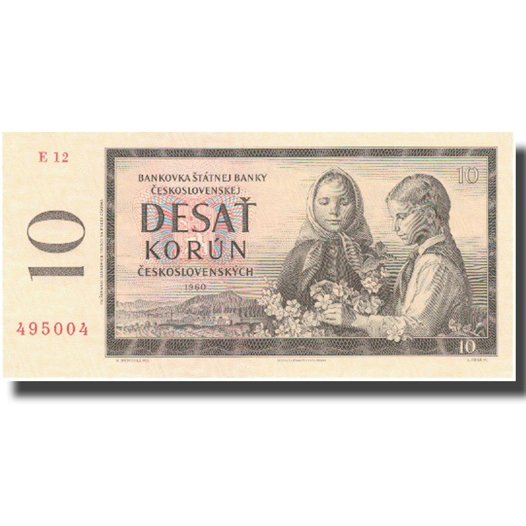Banknote, Czechoslovakia, 10 Korun, 1960, 1960, KM:88b, UNC(60-62)