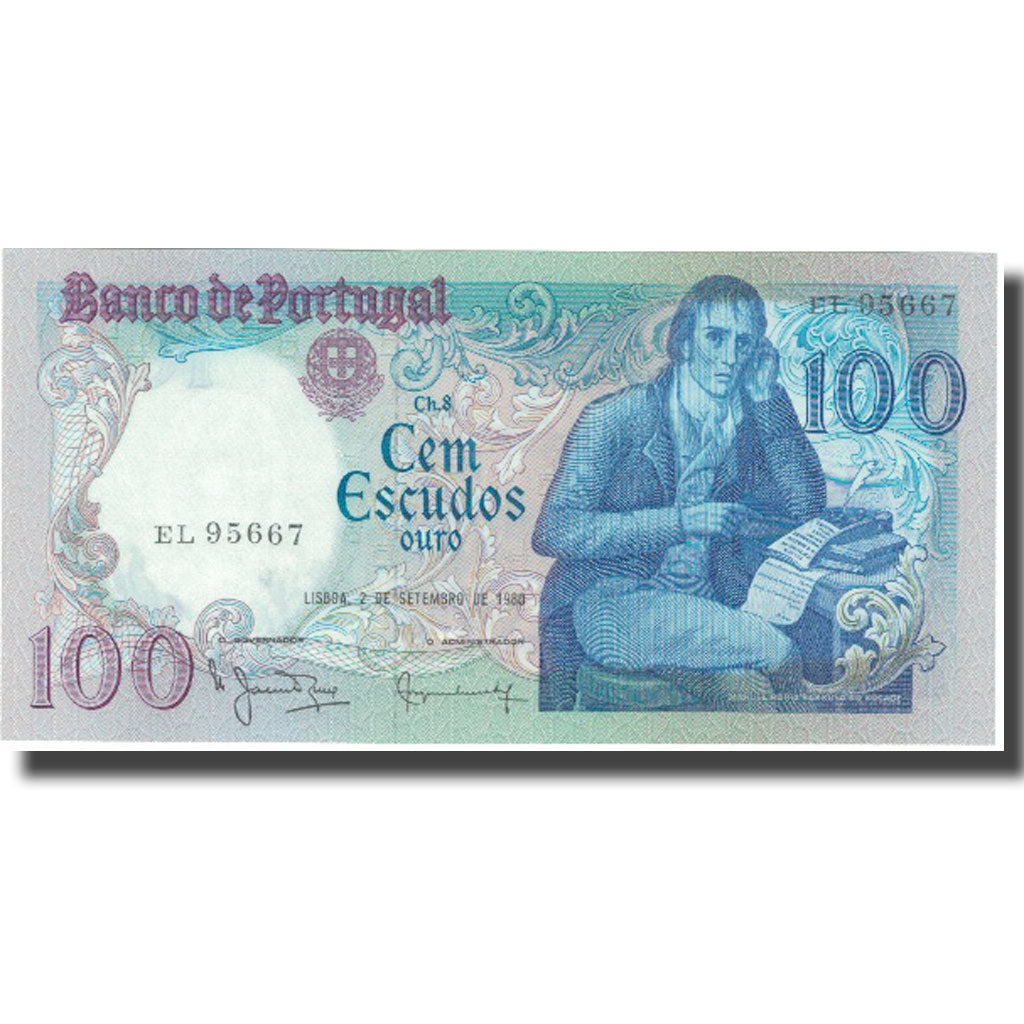 Geldschein, Portugal, 100 Escudos, 1980, 1980-09-02, KM:178a, UNZ