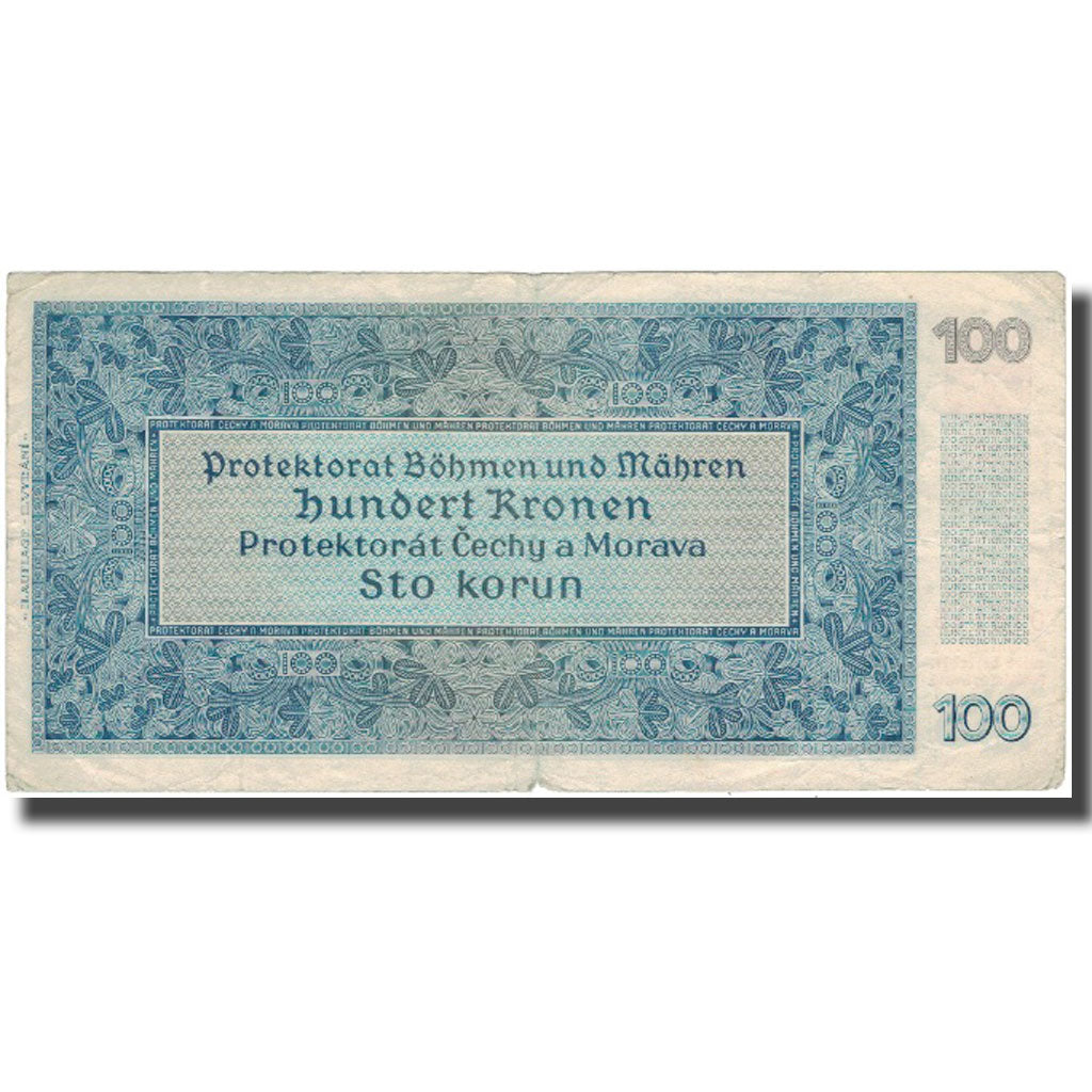 Banknote, Bohemia and Moravia, 100 Korun, 1940, 1940, KM:7a, VF(20-25)