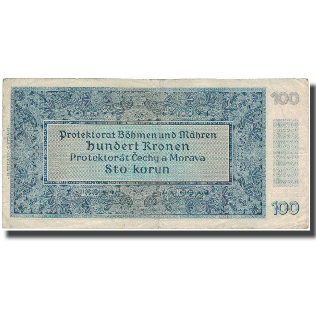 Geldschein, Bohemia and Moravia, 100 Korun, 1940, 1940, KM:7a, S