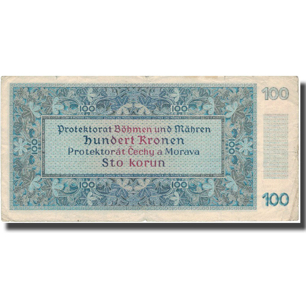 Banknote, Bohemia and Moravia, 100 Korun, 1940, 1940, KM:7a, VF(20-25)