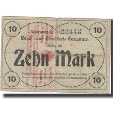 Billet, Allemagne, 10 Mark, 1918, 1918-12-21, TB+