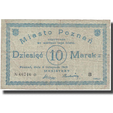 Banknote, Poland, 10 Marek, valeur faciale, 1919, 1919, VF(20-25)