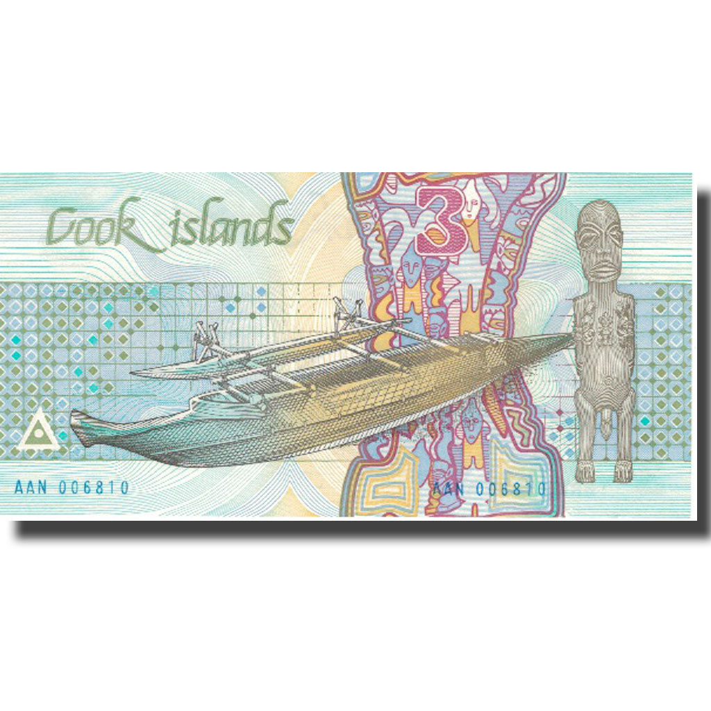 Banknote, Cook Islands, 3 Dollars, Undated (1987), KM:3a, UNC(65-70)